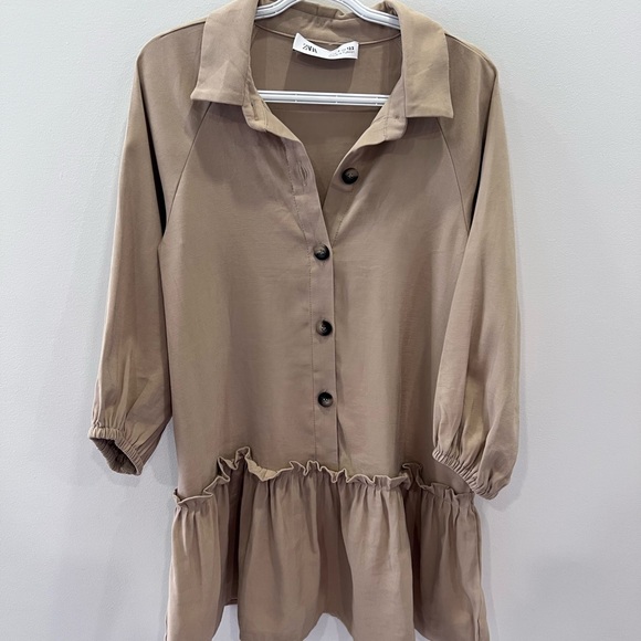 Zara Kids Khaki Shirtdress - Picture 3 of 9